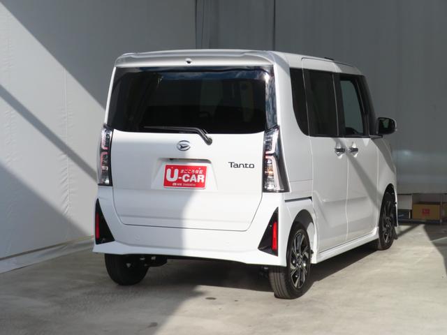 タントカスタムＸ　　　　　　電動パーキングブレーキ　１年間無料保証衝突軽減ブレーキ　コーナーセンサー　アイドリングストップ　　盗難警報装置　ＬＥＤ　ワンオーナー　前席シートヒーター　パノラマカメラ　キーフリー　オートエアコン　両側パワースライドドア　パワーウィンドウ（三重県）の中古車