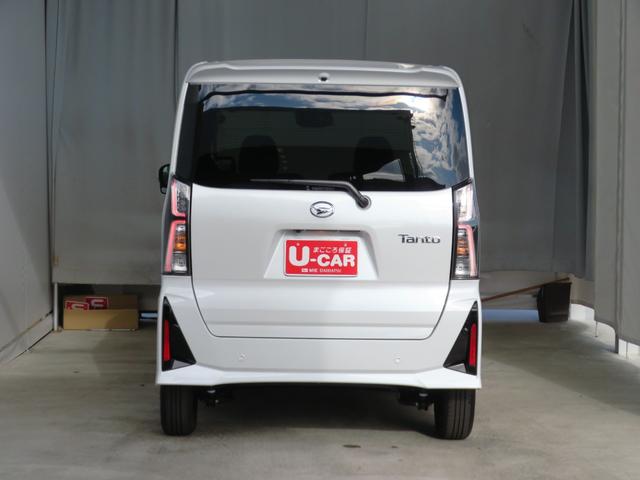 タントカスタムＸ　　　　　　電動パーキングブレーキ　１年間無料保証衝突軽減ブレーキ　コーナーセンサー　アイドリングストップ　　盗難警報装置　ＬＥＤ　ワンオーナー　前席シートヒーター　パノラマカメラ　キーフリー　オートエアコン　両側パワースライドドア　パワーウィンドウ（三重県）の中古車