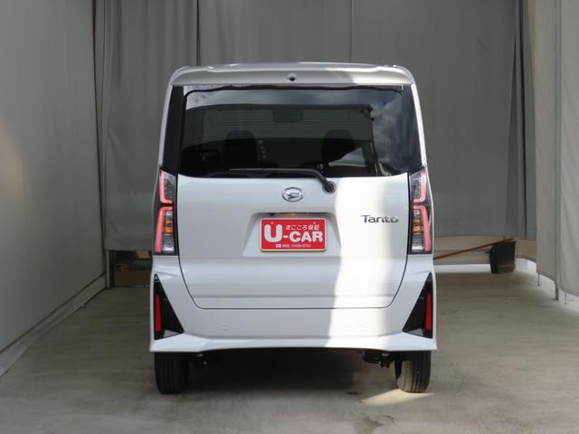 タントカスタムＸ　　　届出済未使用車　バックカメラ　１年間無料保証衝突軽減ブレーキ　コーナーセンサー　Ｂｌｕｅｔｏｏｔｈ　ＴＶ　ＬＥＤ　ワンオーナー　９型ディスプレイオーディオ　電動パーキングブレーキ　運転席・助手席シートヒーター　キーフリー　両側パワースライドドア（三重県）の中古車