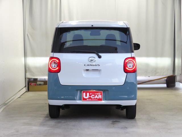 ムーヴキャンバスストライプスG 電動パーキングブレーキ 1年間無料保証アイドルストップ キーフリー ワンオーナー LEDライト 元試乗車 車線逸脱警報 パノラマカメラ 両側パワースライドドア コーナーセンサ 運転席・助手席シートヒーター オートエアコン 純正フロアマット(三重県)の中古車