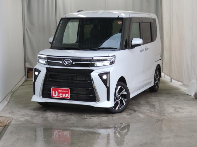 タントカスタムＸ　　　　純正７型ナビ　バックカメラ　１年間無料保証２０２６初売り１／４〜　衝突軽減ブレーキ　コーナーセンサー　ＬＥＤ　ワンオーナー　ＵＳＢ　前後ドラレコ　運転席・助手席シートヒーター　電動パーキングブレーキ　両側パワースライドドア　地デジ（三重県）の中古車