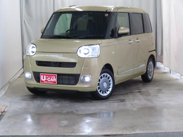 ムーヴキャンバスセオリーＧ　　純正９型ディスプレイオーディオ　１年間無料保証ブルートゥース　ＩＳＴＯＰ　電動格納式ミラー　ＬＥＤヘッド　シートヒーター　両側パワースライドドア　地デジ　ＵＳＢ接続　バックカメラ　電動パーキングブレーキ　キーフリー　コーナーセンサー　ＨＤＭＩ接続（三重県）の中古車