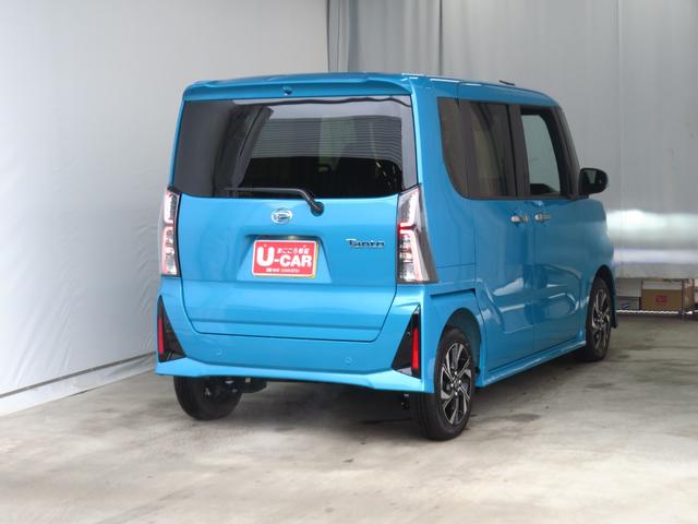 タントカスタムＸ　　　　　　電動パーキングブレーキ　１年間無料保証衝突軽減ブレーキ　コーナーセンサー　アイドリングストップ機能　Ｂカメラ　盗難警報装置　オートエアコン　ＬＥＤ　ワンオーナー　前席シートヒーター　電動格納ミラー　キーフリー　両側パワースライドドア（三重県）の中古車