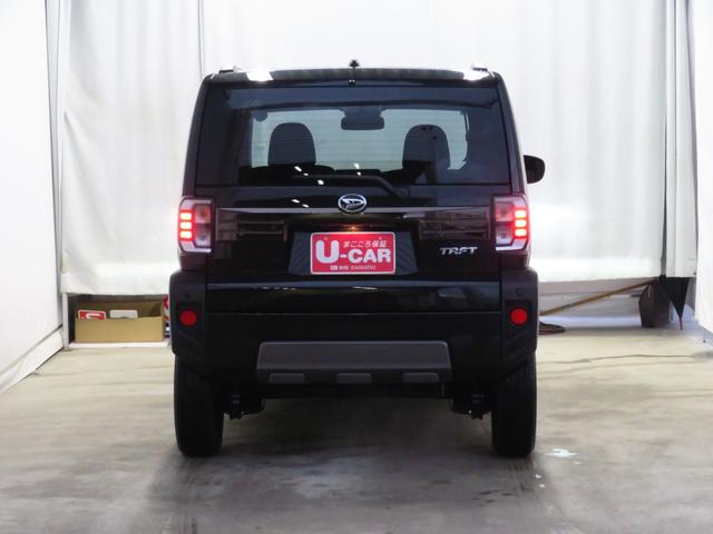 タフトＧターボ　ダーククロムベンチャー　キーフリー　１年間無料保証車線逸脱警報装置　衝突回避支援ブレーキ　シートヒータ　電動格納ドアミラー　安全ボディ　ＬＥＤ　ムーンルーフ　Ａストップ　記録簿　コーナーセンサー　バックカメラ　電動パーキングブレーキ　オートエアコン（三重県）の中古車