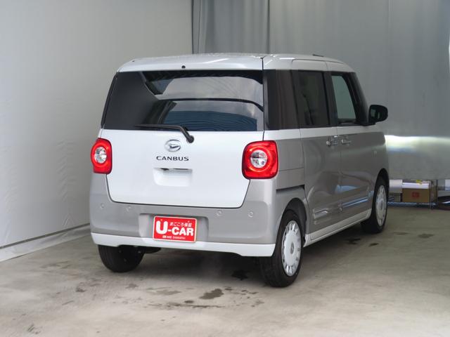 ムーヴキャンバスストライプスＧ　運転席・助手席シートヒーター　１年間無料保証アイドルストップ　Ｂカメラ　セキュリティアラーム　プッシュスタート　キーフリー　ワンオーナー　ＬＥＤライト　元試乗車　車線逸脱警報　電動パーキングブレーキ　両側パワースライドドア　コーナーセンサー（三重県）の中古車