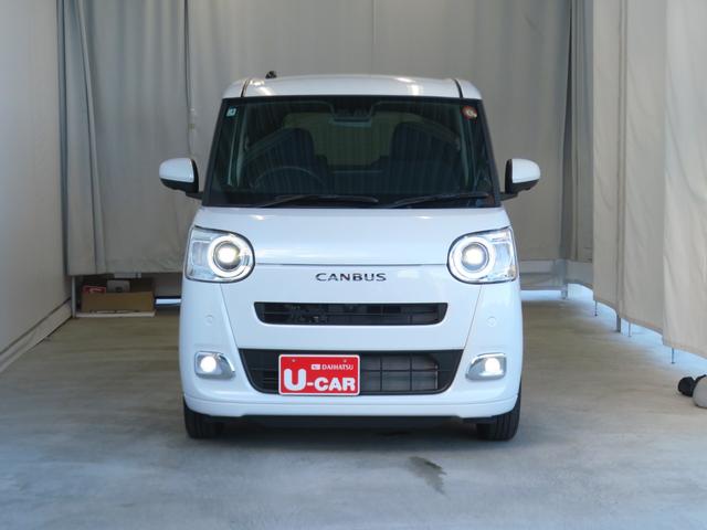 ムーヴキャンバスセオリーＧターボ　　　ｅｃｏＩＤＬＥ非装着車　１年間無料保証衝突回避支援ブレーキ機能　Ｂｌｕｅｔｏｏｔｈ　地デジ　シ−トヒ−タ−　ＬＥＤヘッドライト　純正９型ディスプレイオーディオ　パノラマカメラ　電動パーキングブレーキ　両側パワースライドドア　キーフリー（三重県）の中古車