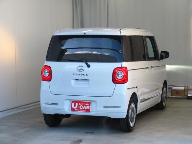 ムーヴキャンバスセオリーＧターボ　　　ｅｃｏＩＤＬＥ非装着車　１年間無料保証衝突回避支援ブレーキ機能　Ｂｌｕｅｔｏｏｔｈ　地デジ　シ−トヒ−タ−　ＬＥＤヘッドライト　純正９型ディスプレイオーディオ　パノラマカメラ　電動パーキングブレーキ　両側パワースライドドア　キーフリー（三重県）の中古車