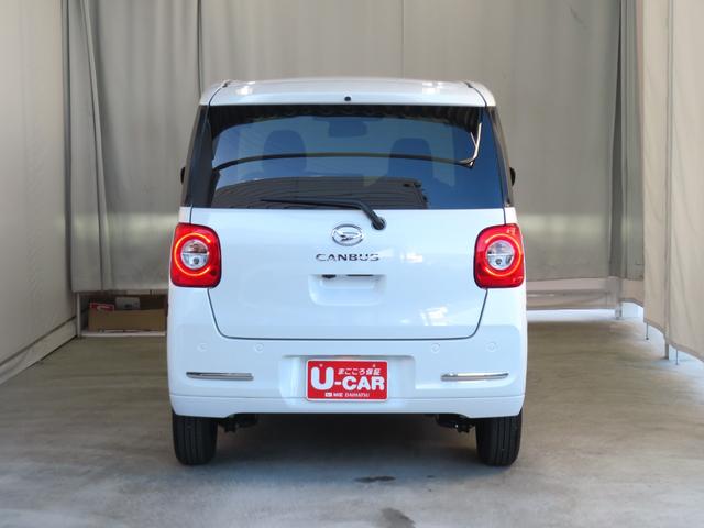 ムーヴキャンバスセオリーＧターボ　　　ｅｃｏＩＤＬＥ非装着車　１年間無料保証衝突回避支援ブレーキ機能　Ｂｌｕｅｔｏｏｔｈ　地デジ　シ−トヒ−タ−　ＬＥＤヘッドライト　純正９型ディスプレイオーディオ　パノラマカメラ　電動パーキングブレーキ　両側パワースライドドア　キーフリー（三重県）の中古車