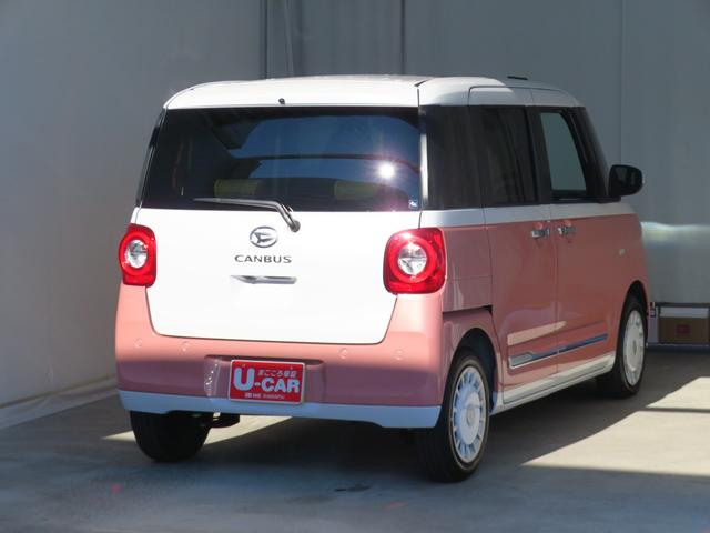 ムーヴキャンバスストライプスG バックカメラ オートエアコン 1年間無料保証USBポート プッシュスタート Sヒーター キーフリーキー ワンオーナー車 LEDライト 元試乗車 6..2型ディスプレイオーディオ 電動パーキングブレーキ 両側パワースライドドア コーナーセンサー(三重県)の中古車