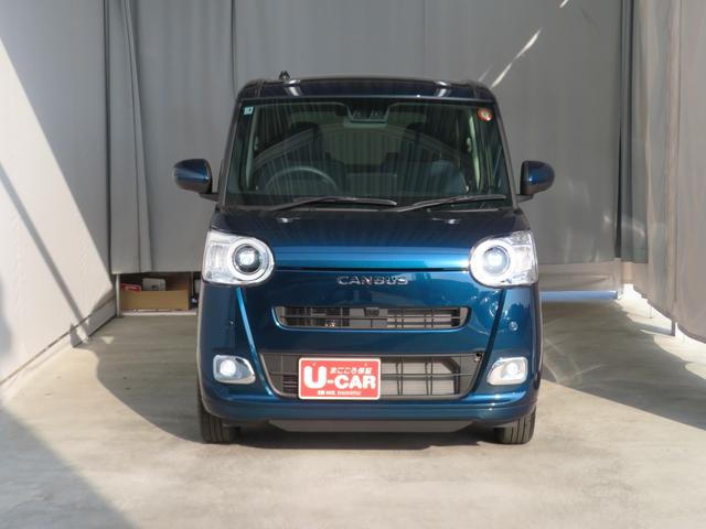 ムーヴキャンバスセオリーＧ　　　運転席・助手席シートヒーター　１年間無料保証衝突軽減ブレーキ　電動パーキングブレーキ　バックカメラ　コーナーセンサー　キーフリー　電動格納式ミラー　ＬＥＤヘッド　両側オートスライドドア　ベンチシート　衝突安全ボディ　ワンオーナー　ＡＢＳ（三重県）の中古車