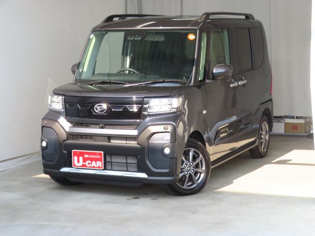 タントファンクロス　　運転席・助手席シートヒーター　１年間無料保証コーナーセンサー　電動パーキングブレーキ　電格ドアミラー　展示車　両側オートスライドドア　車線逸脱警報　セキュリティ　衝突安全ボディ　ＬＥＤヘッドライト　パノラマカメラ　キーフリー　オートエアコン（三重県）の中古車