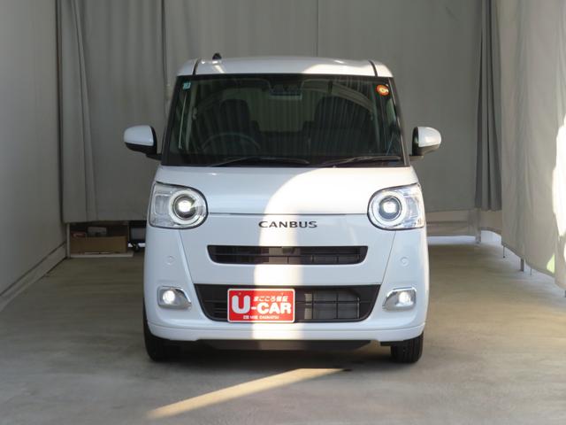 ムーヴキャンバスセオリーＧ　　　運転席・助手席シートヒーター　１年間無料保証誤発進抑制機能　電動パーキングブレーキ　ＬＥＤライト　電動格納ドアミラー　ワンオーナー　ベンチシート　バックカメラ　両側パワースライドドア　コーナーセンサ　キーフリー　オートエアコン　パワーウィンドウ（三重県）の中古車