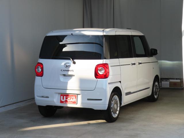 ムーヴキャンバスセオリーＧ　　　運転席・助手席シートヒーター　１年間無料保証誤発進抑制機能　電動パーキングブレーキ　ＬＥＤライト　電動格納ドアミラー　ワンオーナー　ベンチシート　バックカメラ　両側パワースライドドア　コーナーセンサ　キーフリー　オートエアコン　パワーウィンドウ（三重県）の中古車