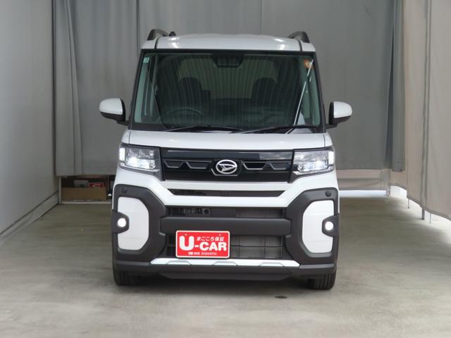 タントファンクロスターボ　　電動パーキングブレーキ　１年間無料保証両側パワースライドドア　コーナーセンサ　展示試乗車　地デジ　電動格納ドアミラー　ＬＥＤライト　ＵＳＢ接続　純正９型ディスプレイオーディオ　バックカメラ　キーフリー　Ｂｌｕｅｔｏｏｔｈ対応　ＨＤＭＩ接続（三重県）の中古車