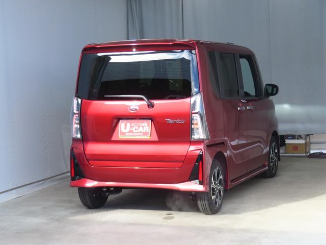 タントカスタムＸ　　　運転席・助手席シートヒーター　１年間無料保証電動パーキングブレーキ　コーナーセンサ　１オーナ　点検記録簿　バックカメラ　キーフリー　展示車　電動ミラー　衝突安全ボディ　両側パワースライドドア　オートエアコン　パワーウィンドウ　ＬＥＤヘッドライト（三重県）の中古車