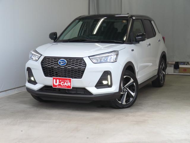 ロッキープレミアムＧ　ＨＥＶ　電動パーキングブレーキ　１年間無料保証コーナーセンサー　Ｂｌｕｅｔｏｏｔｈ対応　ＵＳＢ接続　地デジ　電動格納式ドアミラー　ＬＥＤヘッドランプ　キーフリー　パノラマカメラ　運転席・助手席シートヒーター　純正９型ディスプレイオーディオ（三重県）の中古車