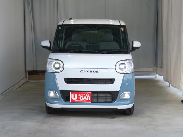 ムーヴキャンバスストライプスG ecoIDLE非装着車 1年間無料保証電動パーキングブレーキ コーナーセンサー 純正9型ディスプレイオーディオ バックカメラ Bluetooth 試乗車UP キーフリー ワイヤレス充電 両側パワースライドドア 運転席・助手席シートヒーター(三重県)の中古車