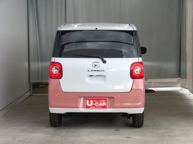 ムーヴキャンバスストライプスＧ　　届出済未使用車　キーフリー　１年間無料保証電動パーキングブレーキ　コーナーセンサ　パノラマカメラ　運転席・助手席シートヒーター　両側パワースライドドア　運転席助手席エアバッグ　試乗車ＵＰ　ＬＥＤライト　ワンオーナー　パワーウィンドウ（三重県）の中古車