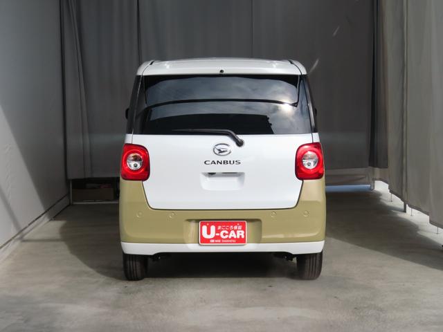 ムーヴキャンバスストライプスＧ　運転席・助手席シートヒーター　１年間無料保証電動パーキングブレーキ　コーナーセンサー　電動格納ミラー　Ｗパワースライドドア　前後誤発進抑制　セキュリティーアラーム　バックカメラ　試乗車ＵＰ　プッシュスタート　車線逸脱警告　オートエアコン（三重県）の中古車