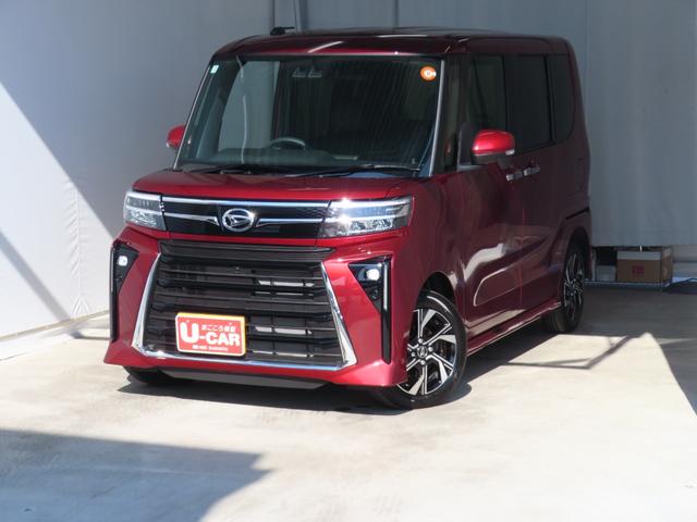 タントカスタムX 運転席・助手席シートヒーター 1年間無料保証電動パーキングブレーキ コーナーセンサー 1オーナー アイドリングS 展示車 電動格納式ミラー 衝突安全ボディ LEDヘッドライト パノラマカメラ 両側パワースライドドア オートエアコン キーフリー(三重県)の中古車