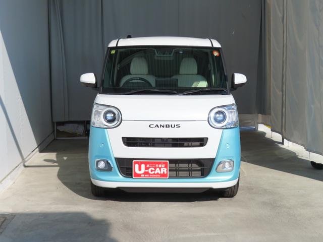 ムーヴキャンバスストライプスＧターボ　　前後ドラレコ　ＥＴＣ　１年間無料保証電動パーキングブレーキ　コーナーセンサー　地デジ　ＵＳＢ　キーフリー　純正９型ディスプレイオーディオ　パノラマカメラ　両側パワースライドドア　運転席・助手席シートヒーター　ワイヤレス充電　ＨＤＭＩ接続（三重県）の中古車