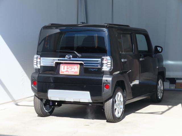 タフトGターボ クロムベンチャー 届出済未使用車 1年間無料保証電動パーキングブレーキ コーナーセンサー アダクティブクルーズコントロール 電動格納ドアミラー オートエアコン レーンアシスト ワンオーナー車 バックカメラ 運転席・助手席シートヒーター キーフリー(三重県)の中古車