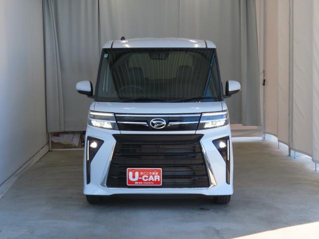 タントカスタムX 届出済未使用車 パワーウィンドウ 1年間無料保証電動パーキングブレーキ コーナーセンサー オートエアコン バックカメラ 1オーナー 展示車 両側パワースライドドア 運転席・助手席シートヒーター キーフリー 電動格納ミラー LEDヘッドライト(三重県)の中古車