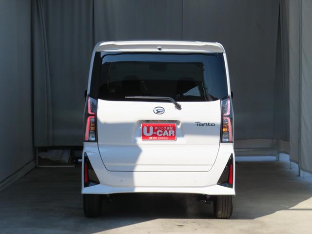 タントカスタムＲＳ　　運転席・助手席シートヒーター　１年間無料保証電動パーキングブレーキ　コーナーセンサー　ｉ−ｓｔｏｐ　元試乗車　キーフリー　衝突安全ボディ　ＬＥＤヘットライト　ターボ車　両側パワースライドドア　パノラマカメラ　オートエアコン　電動格納ミラー（三重県）の中古車