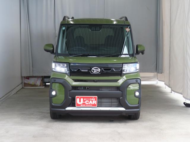 タントファンクロスターボ　　両側パワースライドドア　１年間無料保証電動パーキングブレーキ　コーナーセンサー　アイドリングストップ機能　ワンオーナー車　展示試乗車　ＬＥＤライト　車線逸脱警報　電動格納ドアミラー　パノラマカメラ　運転席・助手席シートヒーター　キーフリー（三重県）の中古車