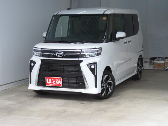 タントカスタムＸ　　　　　　両側パワースライドドア　１年間無料保証電動パーキングブレーキ　コーナーセンサー　キーフリー　運転席・助手席シートヒーター　オートエアコン　１オーナー　アイドリングＳ　展示車　電動格納式ミラー　バックカメラ　ＬＥＤヘッドライト（三重県）の中古車