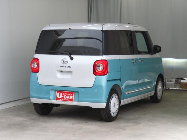 ムーヴキャンバスストライプスＧ　運転席・助手席シートヒーター　１年間無料保証電動パーキングブレーキ　コーナーセンサー　元ディーラー代車　ワンオーナー　キーフリー　ＬＥＤヘッドライト　両側パワースライドドア　バックカメラ　オートエアコン　パワーウィンドウ　電動格納ミラー（三重県）の中古車