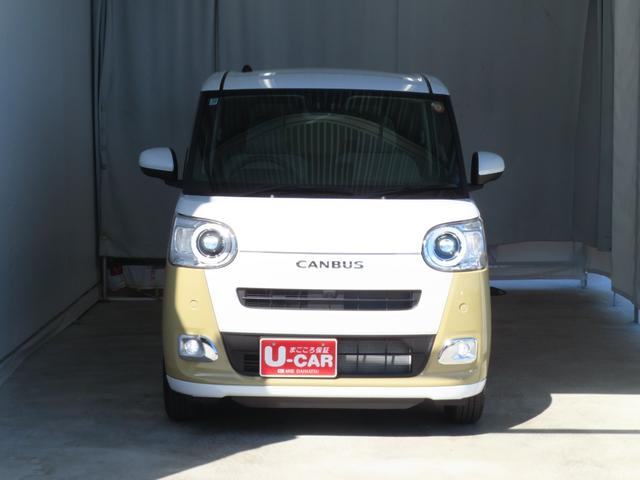 ムーヴキャンバスストライプスG 運転席・助手席シートヒーター 1年間無料保証電動パーキングブレーキ 元ディーラー試乗 コーナーセンサー 電格ミラー キーフリー 衝突安全ボディ LEDヘッドライト バックカメラ 両側パワースライドドア オートエアコン パワーウィンドウ(三重県)の中古車