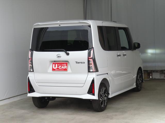 タントカスタムＸ　　　運転席・助手席シートヒーター　１年間無料保証元ディーラー代車　電動パーキングブレーキ　コーナーセンサー　両側パワースライドドア　ＩＳＴＯＰ　電動ミラー　ＬＥＤヘッドライト　バックカメラ　衝突安全ボディ　キーフリー　オートエアコン（三重県）の中古車