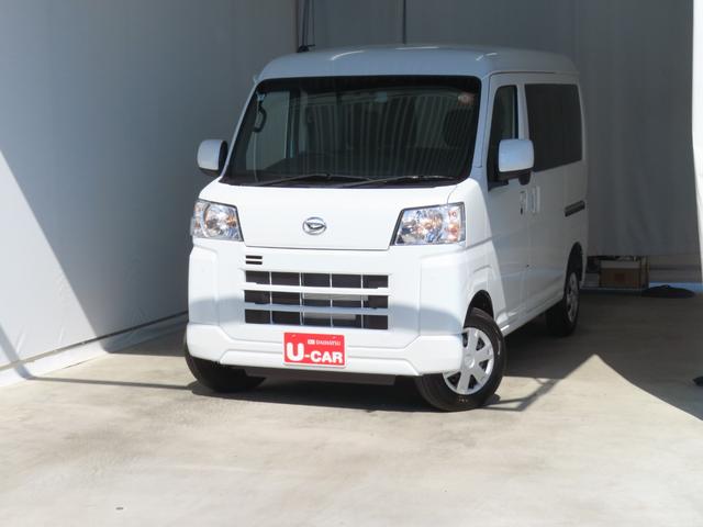 ハイゼットカーゴクルーズ　２ＷＤ　ＣＶＴ　マニュアルエアコン　１年間無料保証コーナーセンサー　アイドリングストップ　電動格納式ミラー　プッシュスタート　オートライト　リースアップ車両　ＡＢＳ　キーフリー　純正フロアマット　パワーウィンドウ（三重県）の中古車
