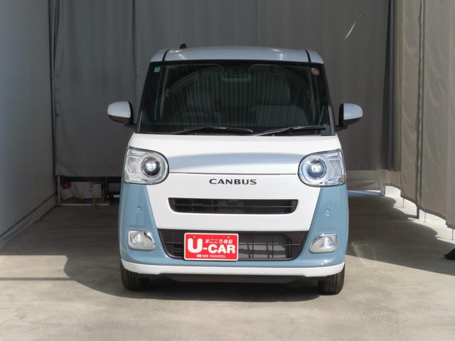 ムーヴキャンバスストライプスＧ　運転席・助手席シートヒーター　１年間無料保証電動パーキングブレーキ　コーナーセンサー　電格ミラー　元ディーラー代車　キーフリー　衝突安全ボディ　ＬＥＤヘッドライト　両側パワースライドドア　バックカメラ　オートエアコン　パワーウィンドウ（三重県）の中古車