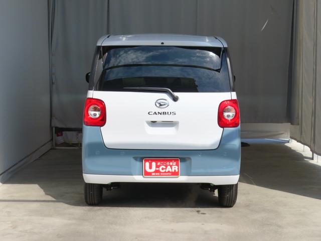 ムーヴキャンバスストライプスＧ　運転席・助手席シートヒーター　１年間無料保証電動パーキングブレーキ　コーナーセンサー　電格ミラー　元ディーラー代車　キーフリー　衝突安全ボディ　ＬＥＤヘッドライト　両側パワースライドドア　バックカメラ　オートエアコン　パワーウィンドウ（三重県）の中古車