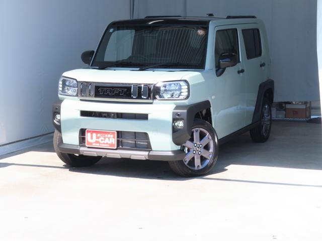 タフトＧターボ　ダーククロムベンチャー　キーフリー　１年間無料保証届出済未使用車　電動パーキングブレーキ　コーナーセンサー　ＵＳＢ接続　Ｂｌｕｅｔｏｏｔｈ　シートヒーター　リースアップ車両　純正９型ディスプレイオーディオ　パノラマカメラ　ＨＤＭＩ接続　オートエアコン（三重県）の中古車