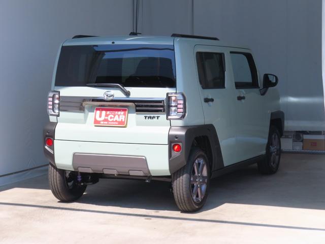 タフトＧターボ　ダーククロムベンチャー　キーフリー　１年間無料保証届出済未使用車　電動パーキングブレーキ　コーナーセンサー　ＵＳＢ接続　Ｂｌｕｅｔｏｏｔｈ　シートヒーター　リースアップ車両　純正９型ディスプレイオーディオ　パノラマカメラ　ＨＤＭＩ接続　オートエアコン（三重県）の中古車