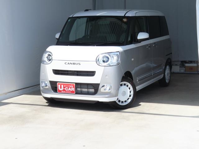 ムーヴキャンバスストライプスＧ　運転席・助手席シートヒーター　１年間無料保証電動パーキングブレーキ　コーナーセンサー　電格ミラー　Ｂｌｕｅｔｏｏｔｈ　試乗車ＵＰ　ワンオーナー　ＴＶ　キーフリー　純正９型ディスプレイオーディオ　バックカメラ　両側パワースライドドア　ＨＤＭＩ接続（三重県）の中古車