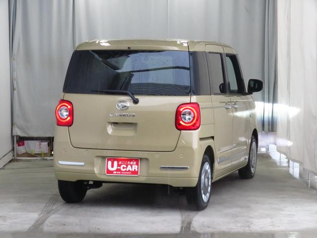 ムーヴキャンバスセオリーGターボ 届出済未使用車 キーフリー 1年間無料保証電動パーキングブレーキ コーナーセンサー 純正9型ディスプレイオーディオ パノラマカメラ 運転席・助手席シートヒーター 地デジ LEDライト 電格ドアミラー Bluetooth 両側パワースライドドア(三重県)の中古車