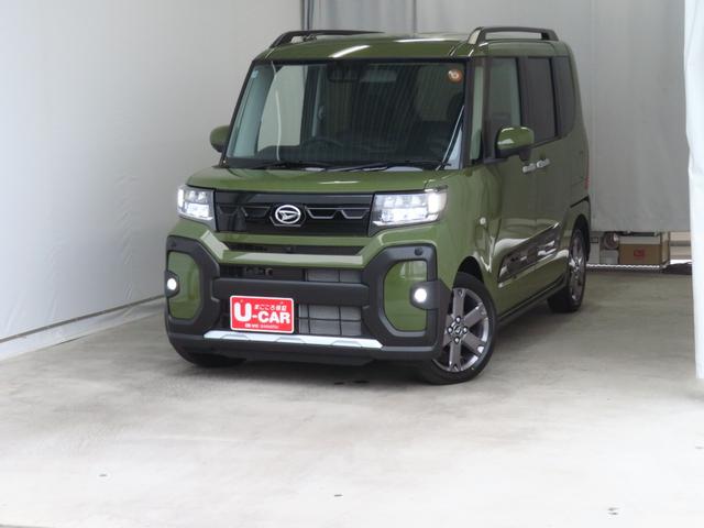 タントファンクロスターボリミテッド　届出済未使用車　１年間無料保証電動パーキングブレーキ　コーナーセンサー　純正９型ディスプレイオーディオ　パノラマカメラ　両側パワースライドドア　Ｂｌｕｅｔｏｏｔｈ対応　運転席・助手席シートヒーター　ＥＴＣ　ＨＤＭＩ接続　キーフリー（三重県）の中古車