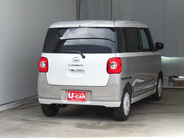 ムーヴキャンバスストライプスＧ　運転席・助手席シートヒーター　１年間無料保証電動パーキングブレーキ　コーナーセンサー　両側パワースライドドア　電動格納ミラー　オートエアコン　バックカメラ　パワーウィンドウ　試乗車ＵＰ　ワンオーナー　キーフリー　衝突安全ボディ　ＬＥＤライト（三重県）の中古車