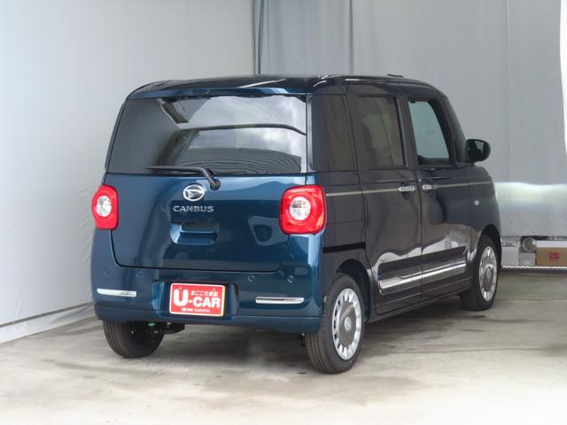 ムーヴキャンバスセオリーＧターボ　届出済未使用車　キーフリー　１年間無料保証電動パーキングブレーキ　コーナーセンサー　純正９型ディスプレイオーディオ　パノラマカメラ　Ｂｌｕｅｔｏｏｔｈ対応　両側パワースライドドア　シ−トヒ−タ−　フルセグ　ＬＥＤヘッドライト　電格ドアミラー（三重県）の中古車