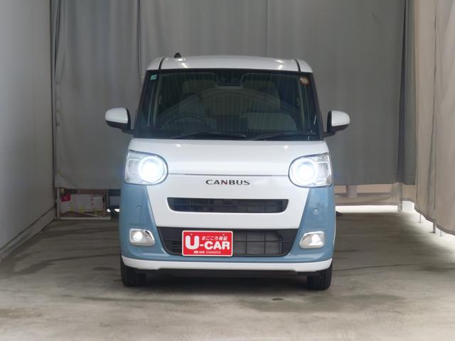 ムーヴキャンバスストライプスＧ　運転席・助手席シートヒーター　１年間無料保証電動パーキングブレーキ　コーナーセンサー　電動格納ミラー　試乗車ＵＰ　ワンオーナー　キーフリー　衝突安全ボディ　ＬＥＤライト　両側パワースライドドア　バックカメラ　オートエアコン　パワーウィンドウ（三重県）の中古車