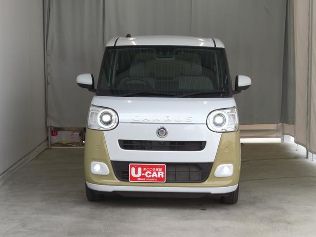 ムーヴキャンバスストライプスGターボ 両側パワースライドドア 1年間無料保証電動パーキングブレーキ コーナーセンサー 地デジ シートヒータ USB ETC キーフリー ワンオーナー パノラマカメラ 前後ドラレコ 純正9型ディスプレイオーディオ Bluetooth対応(三重県)の中古車