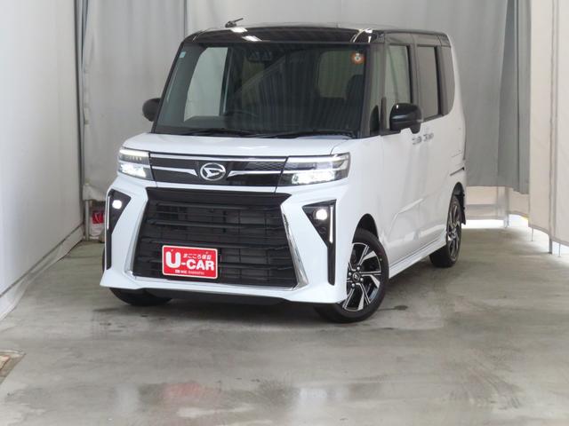 タントカスタムＸ　　　運転席・助手席シートヒーター　１年間無料保証コーナーセンサー　両側パワースライドドア　ワンオーナー　ＩＳＴＯＰ　元試乗車　ＬＥＤヘッドライト　電動パーキングブレーキ　パノラマカメラ　キーフリー　オートエアコン　電動格納ミラー　パワーウィンドウ（三重県）の中古車