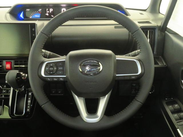 タントカスタムRS 届出済未使用車 オートエアコン 1年間無料保証電動パーキングブレーキ コーナーセンサー 衝突回避支援ブレーキ Bluetooth シートヒータ 地デジ 元試乗車 パノラマカメラ 両側パワースライドドア キーフリー 純正9型ディスプレイオーディオ(三重県)の中古車