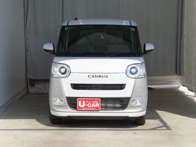 ムーヴキャンバスストライプスG 運転席・助手席シートヒーター 1年間無料保証電動パーキングブレーキ コーナーセンサー 電動格納ミラー バックカメラ オートエアコン 両側パワースライドドア 試乗車UP ワンオーナー キーフリー 衝突安全ボディ LEDライト パワーウィンドウ(三重県)の中古車