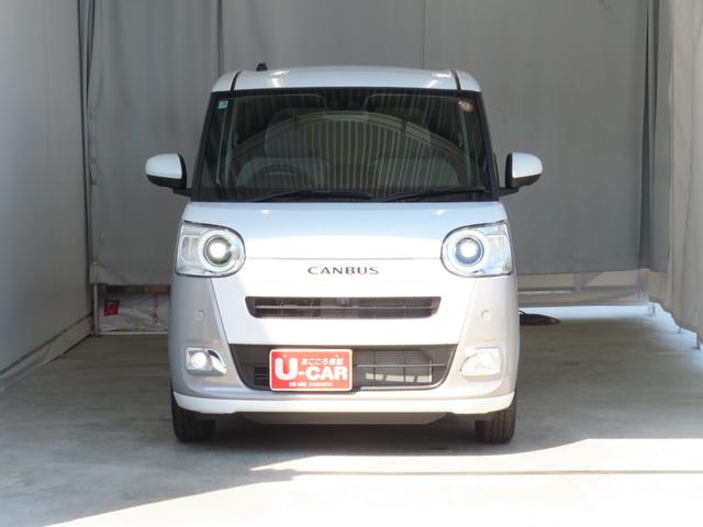 ムーヴキャンバスストライプスG 運転席・助手席シートヒーター 1年間無料保証電動パーキングブレーキ コーナーセンサー 電動格納ミラー 試乗車UP ワンオーナー キーフリー 衝突安全ボディ LEDライト 両側パワースライドドア パノラマカメラ オートエアコン パワーウィンドウ(三重県)の中古車