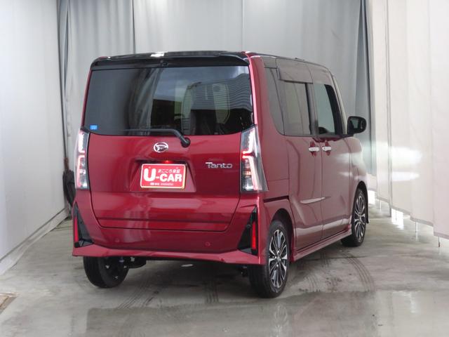 タントカスタムRS 両側パワースライドドア ETC 1年間無料保証電動パーキングブレーキ コーナーセンサー Aストップ パノラマカメラ キーフリー 運転席・助手席シートヒーター 元試乗車 衝突安全ボディ ターボ LEDヘッドライト オートエアコン パワーウィンドウ(三重県)の中古車